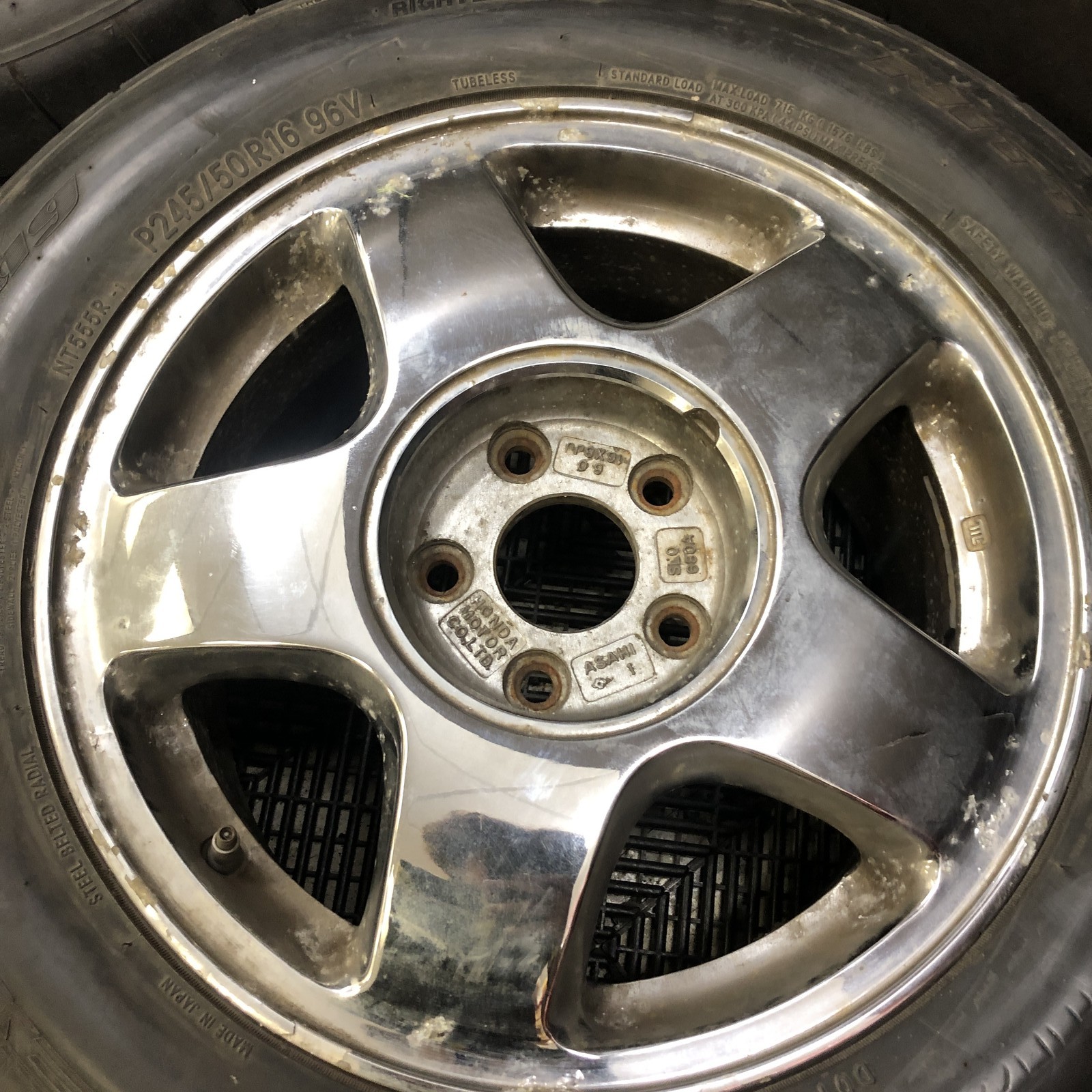 Acura NSX OEM Wheel Set Front 15x6.5+55 Rear 16x7+60 #012326