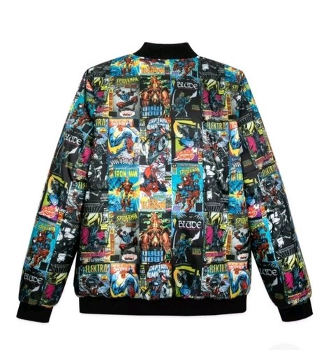 Marvel 80th Anniversary Varsity Jacket Boys Kids 9/10 Med Disney Store Comics - Picture 5 of 20