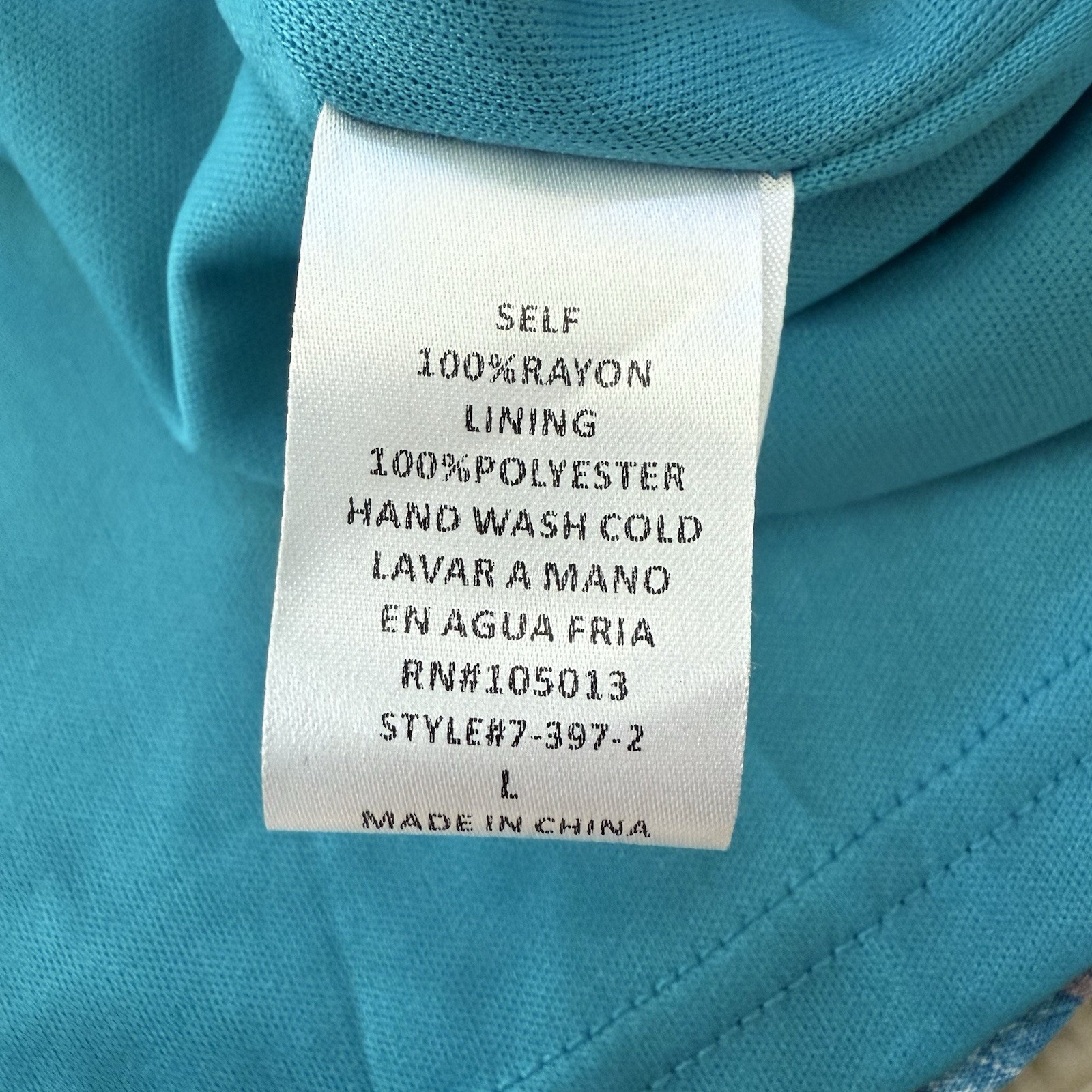 Savannah Jane Tunic Dress Size Large Blue Aztec P… - image 4