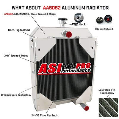 70229702 3-Row Aluminum Radiator fits Allis Chalmers D17 Gas& LP Engine