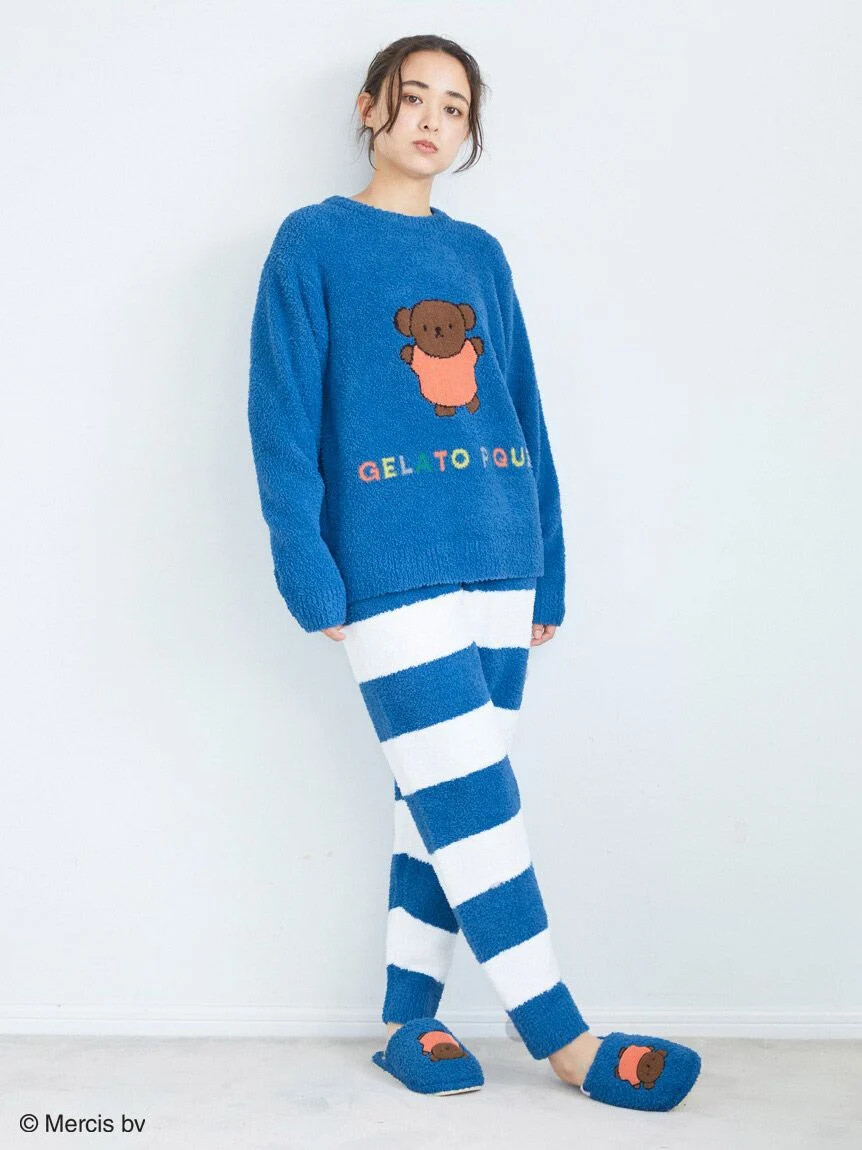 Gelato Pique Miffy Baby Moko Jacquard Pullover & Long Pants