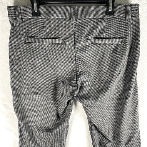 Lee Houndstooth Regular Fit Mid Rise Straight Leg Pants Women 16M Black Gray - Picture 4 of 10