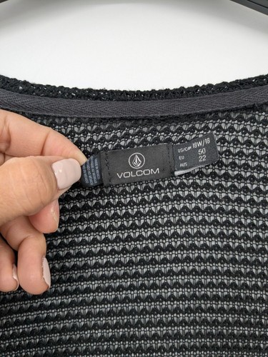 Volcom Open Knit Wrap Sweater Women Size 18W Open Front Asymmetrical Minimalist - Picture 6 of 9