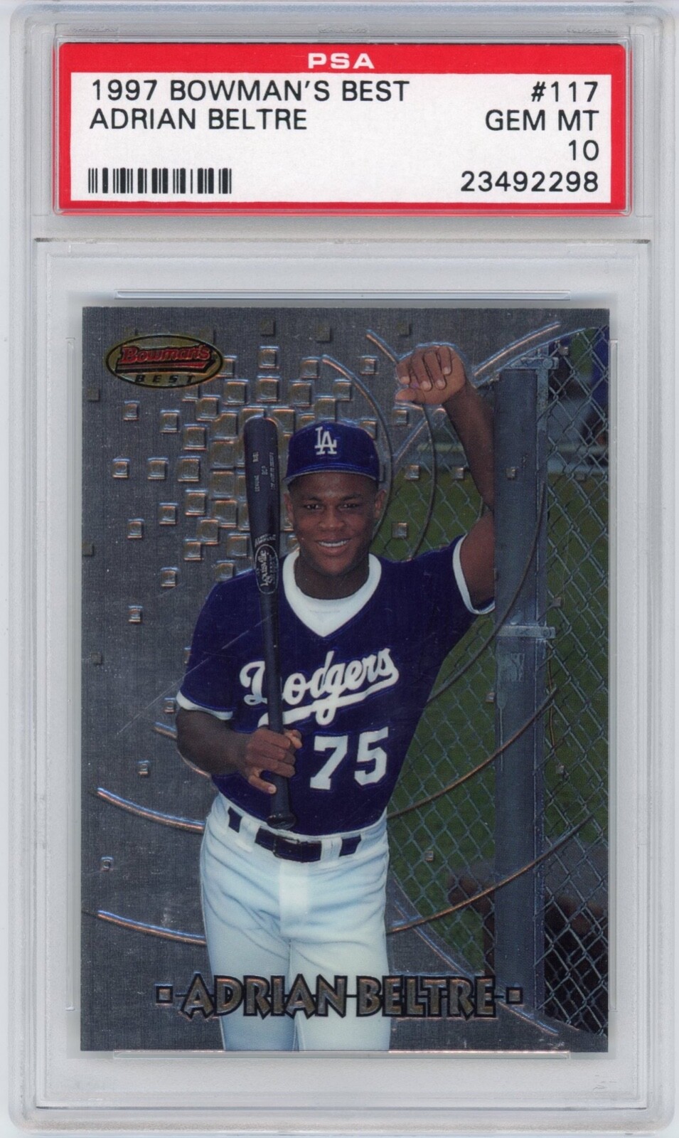 1997 Bowman's Best Adrian Beltre Rookie Card RC #117 PSA 10 Dodgers GEM MINT QTY