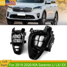 4 Eyes DRL Daytime Running LED Fog Light Lamp For 2019-2020 KIA Sorento L LX EX