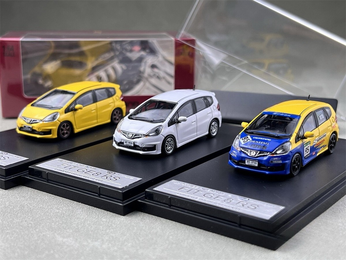 SW 1/64 Scale Honda Fit GE8 RS yellow Diecast NIB Car Model Toy