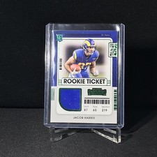 2021 Contenders Football Jacob Harris RC Rookie Ticket Patch #RTS-JHA Green Foil