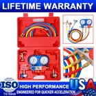 Refrigeration Air Conditioning Hvac A/C Diagnostic Manifold Gauge Charging Tools