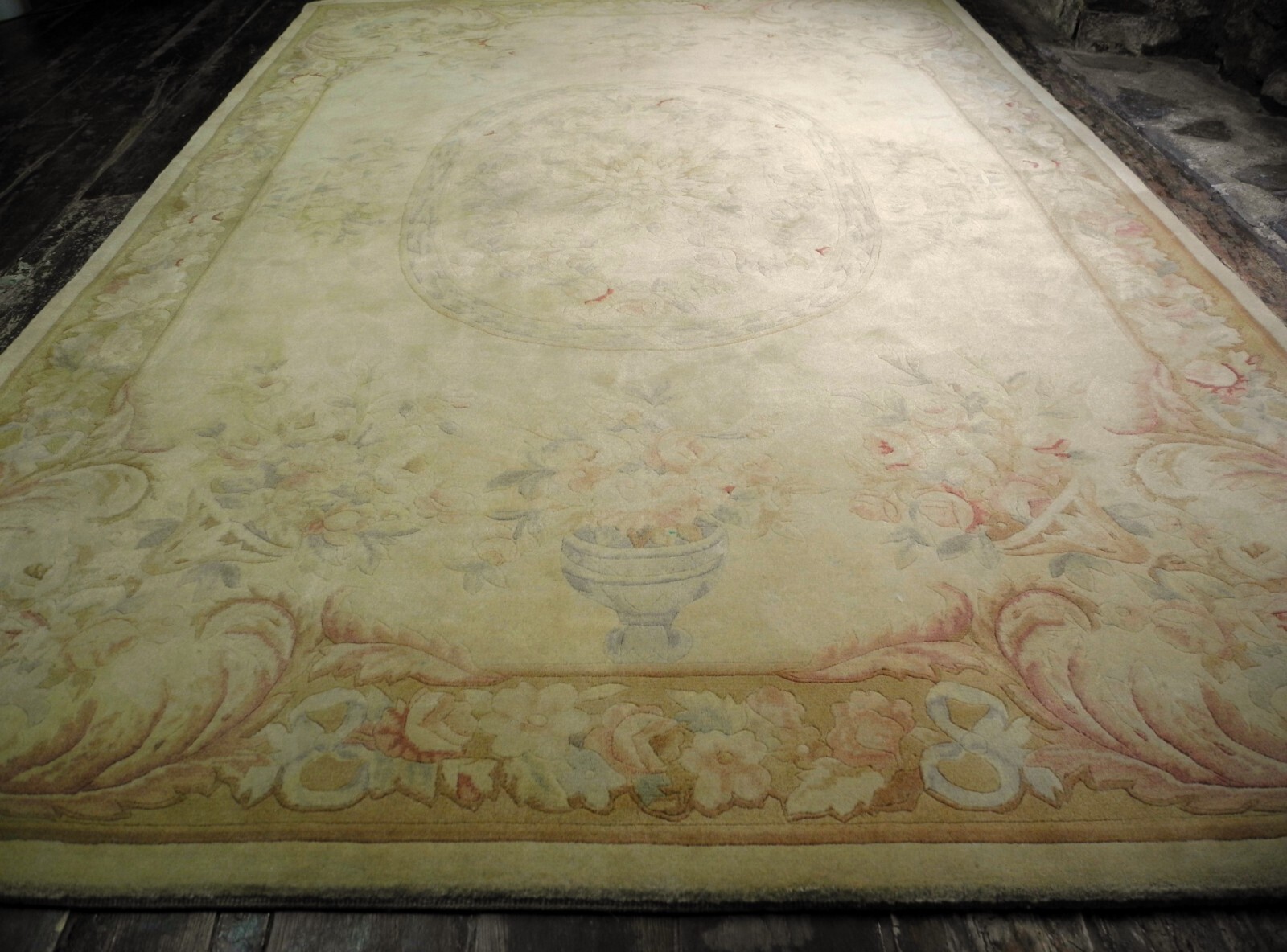 Vintage Handmade 9' x 6' XLarge JOHN LEWIS Aubusson Floral Oriental