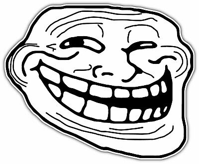 Internet Troll Face Trollface Trolling Car Bumper Vinyl Sticker