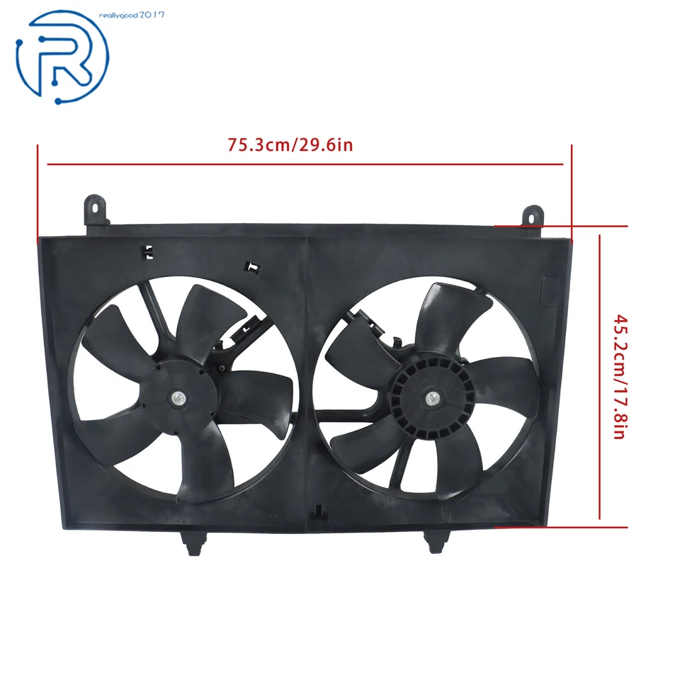 Conjunto de ventilador de refrigeração de radiador Infiniti FX35 2003-2008 620423 21481CL80A - Imagem 2 de 4