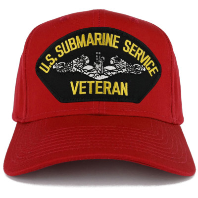 US Submarine Service Veteran Embroidered Patch Snapback Baseball Cap