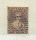 New Zealand QV Chalon Head 1862 3d used