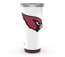 ARIZONA CARDINALS, 30oz STAINLESS STEEL TUMBLER FROM TERVIS W/ LID INCLUDED