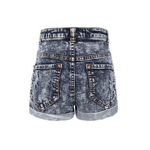 Bienzoe Girls Denim Ripped Shorts Adjustable Waist Summer Cotton Bermuda - Picture 3 of 20