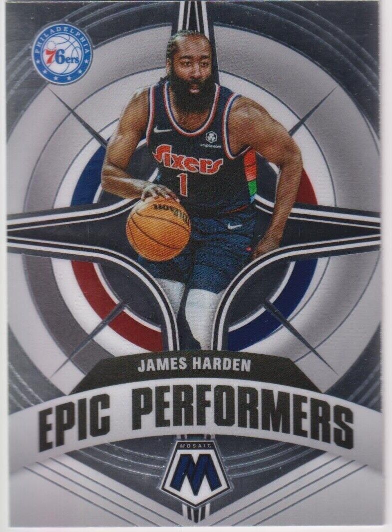 2021-22 Panini Mosaic #4 James Harden Epic Performers