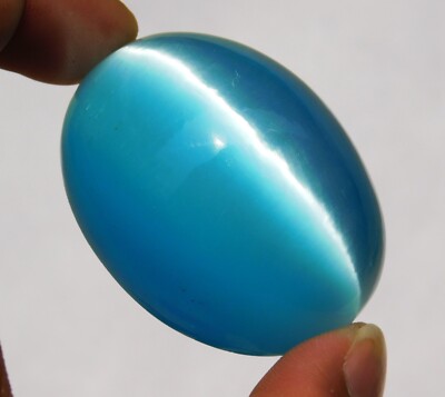 284.20 Ct Certified Natural Chrysoberyl Cat's Eye | Blue Oval Cabochon Gemstone