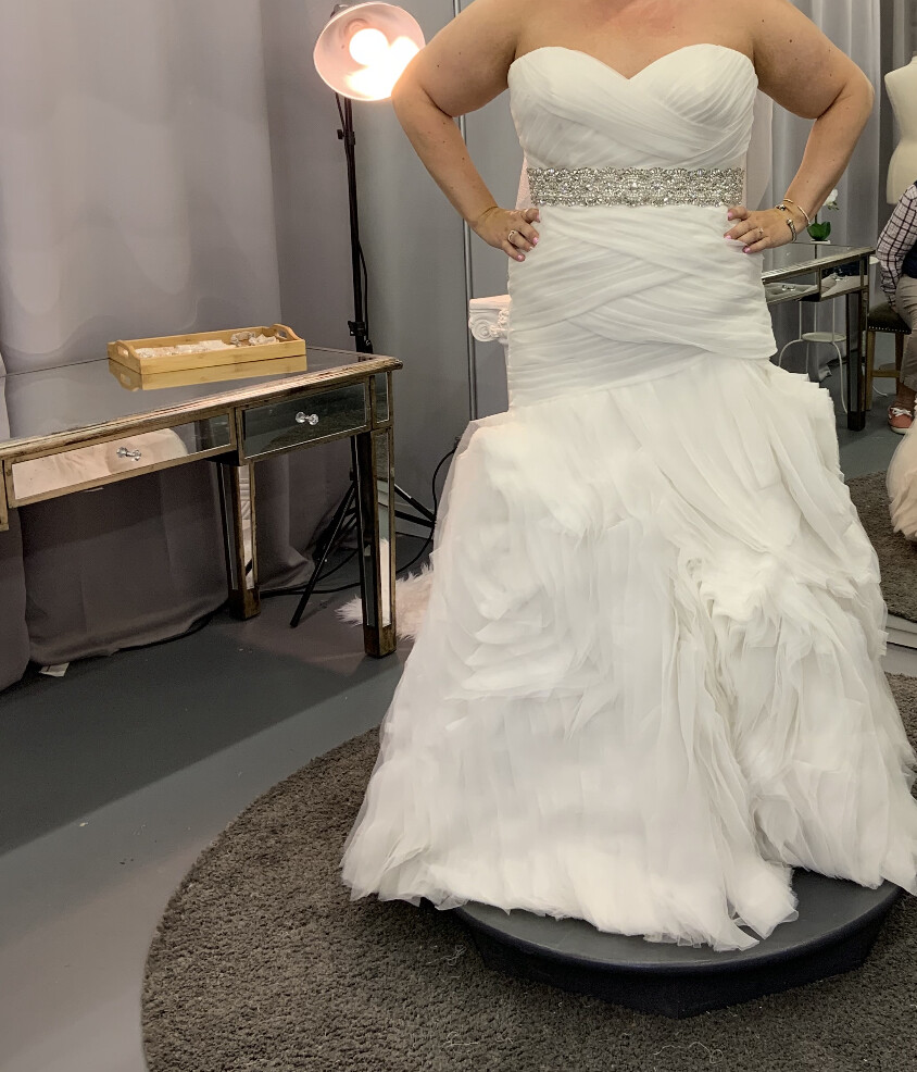 Essense of Australia Plus Size Fit and Flare Ivory Wedding Dress
