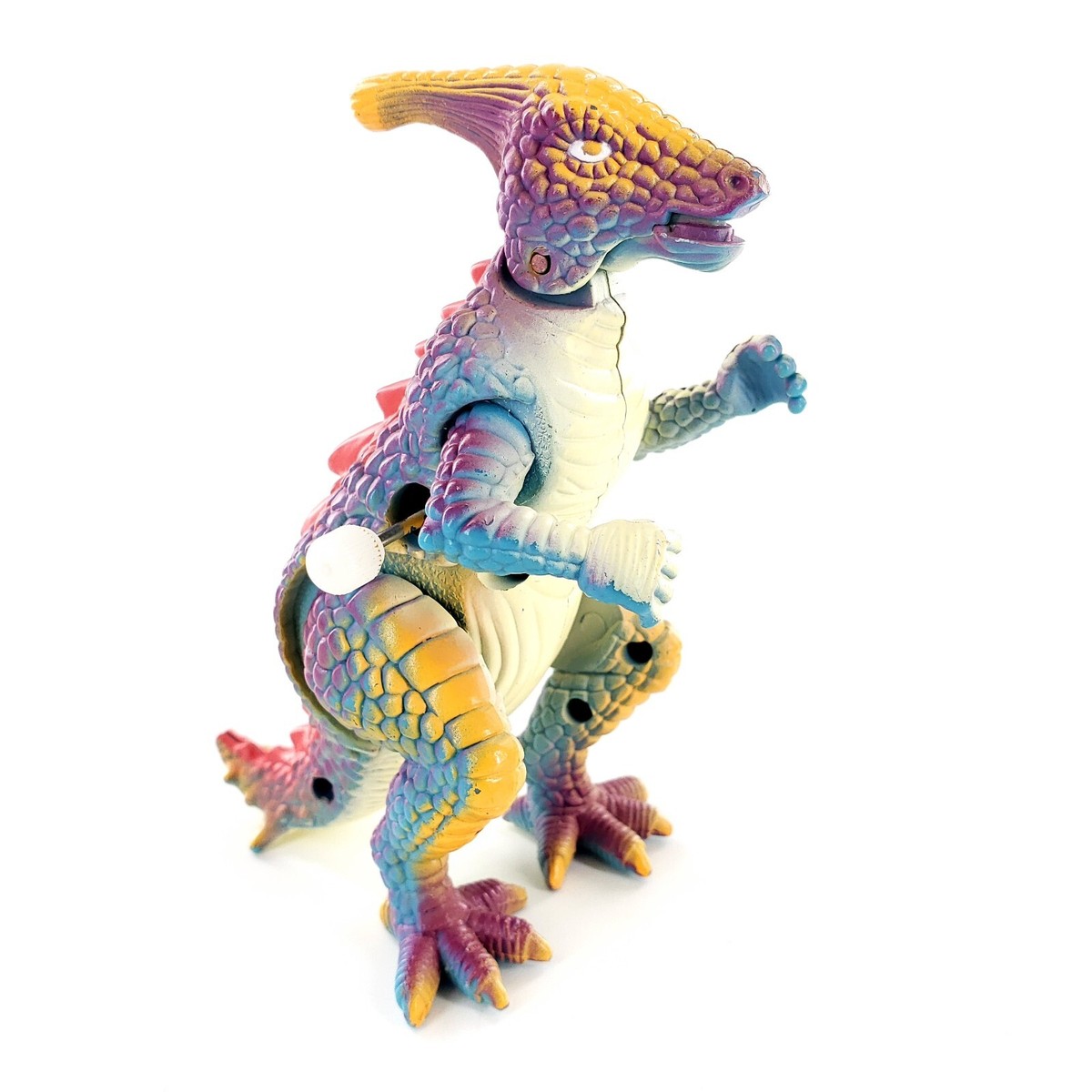 Vintage 1993 New-Ray Walking Purple/Pink Wind Up Dinosaur