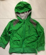 Toughskins Windbreaker Hooded Jacket Coat Toddler Boys -  Green - Size 4