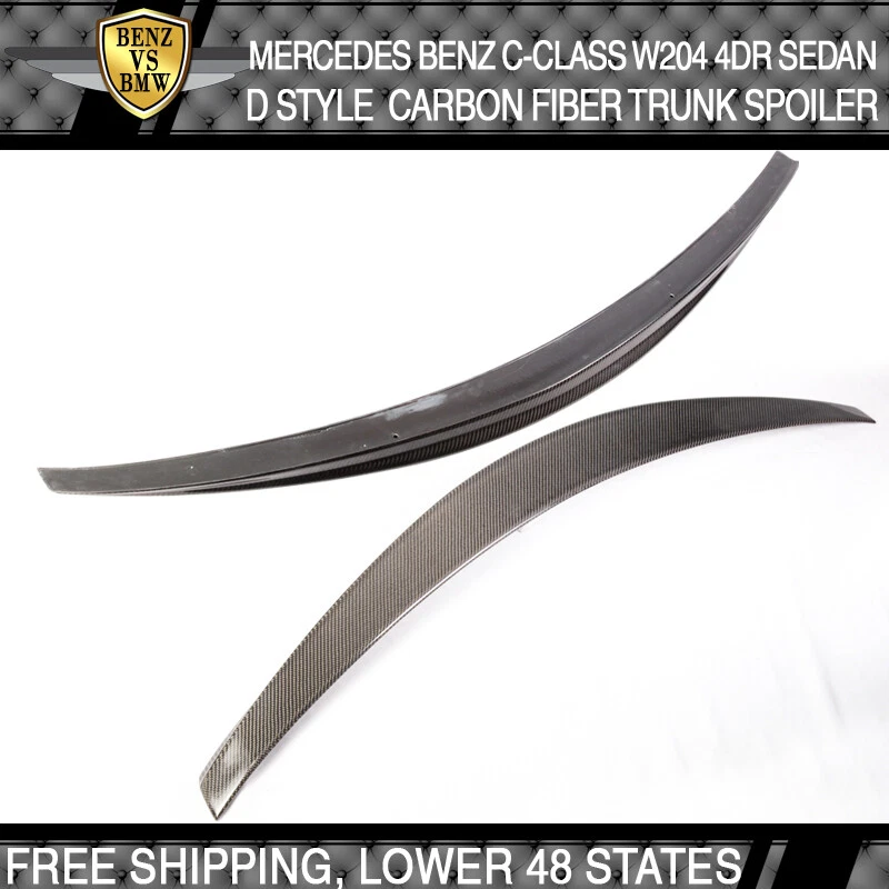 Fits 08-14 Benz C-Class W204 Sedan D Style Rear Trunk Spoiler Carbon Fiber - CF - Изображение 3 из 3