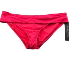 La Blanca Island Goddess Shirred Band Hipster Bikini Bottom Watermelon New