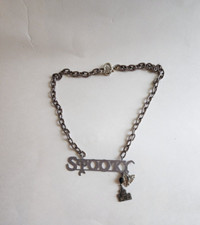 Spooky Halloween Necklace Silver Metal Castle Bat Charms Halloween Jewelry