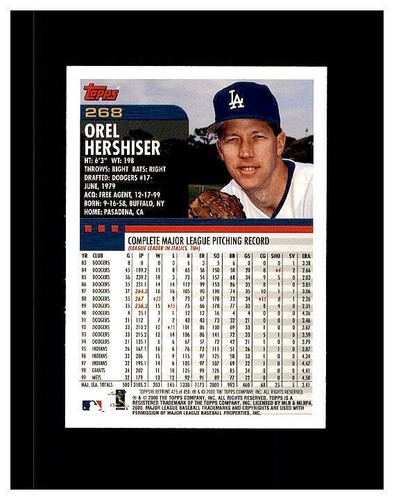 OREL HERSHISER HUGE COLLECTION YOU PICK .99 UNLIMITED SHIPPING HIGH GRADE CARDS - Picture 86 of 112