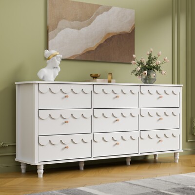 white christmas dresses AMERLIFE Somer 7-Drawers Dresser Bevel Shape Storage Cabinet Bedroom Dresser Grey Walnut main image 1