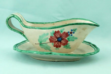 CAS VIETRI SOLIMENE Salsiera Vaso ceramica maiolica fiori stile Dolker Studemann