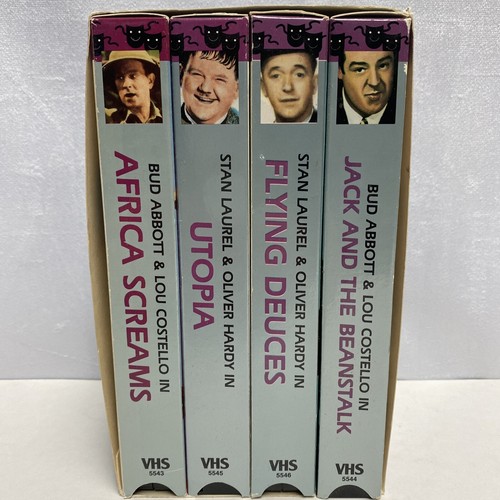 Comedy Abbott & Costello/Laurel & Hardy Set 4 VHS Tapes Comedy Teams Classics - Picture 1 of 12