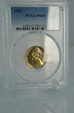 PR65 1952 JEFFERSON NICKEL PCGS GRADED 5C PROOF RARE COIN UNCIRCULATED