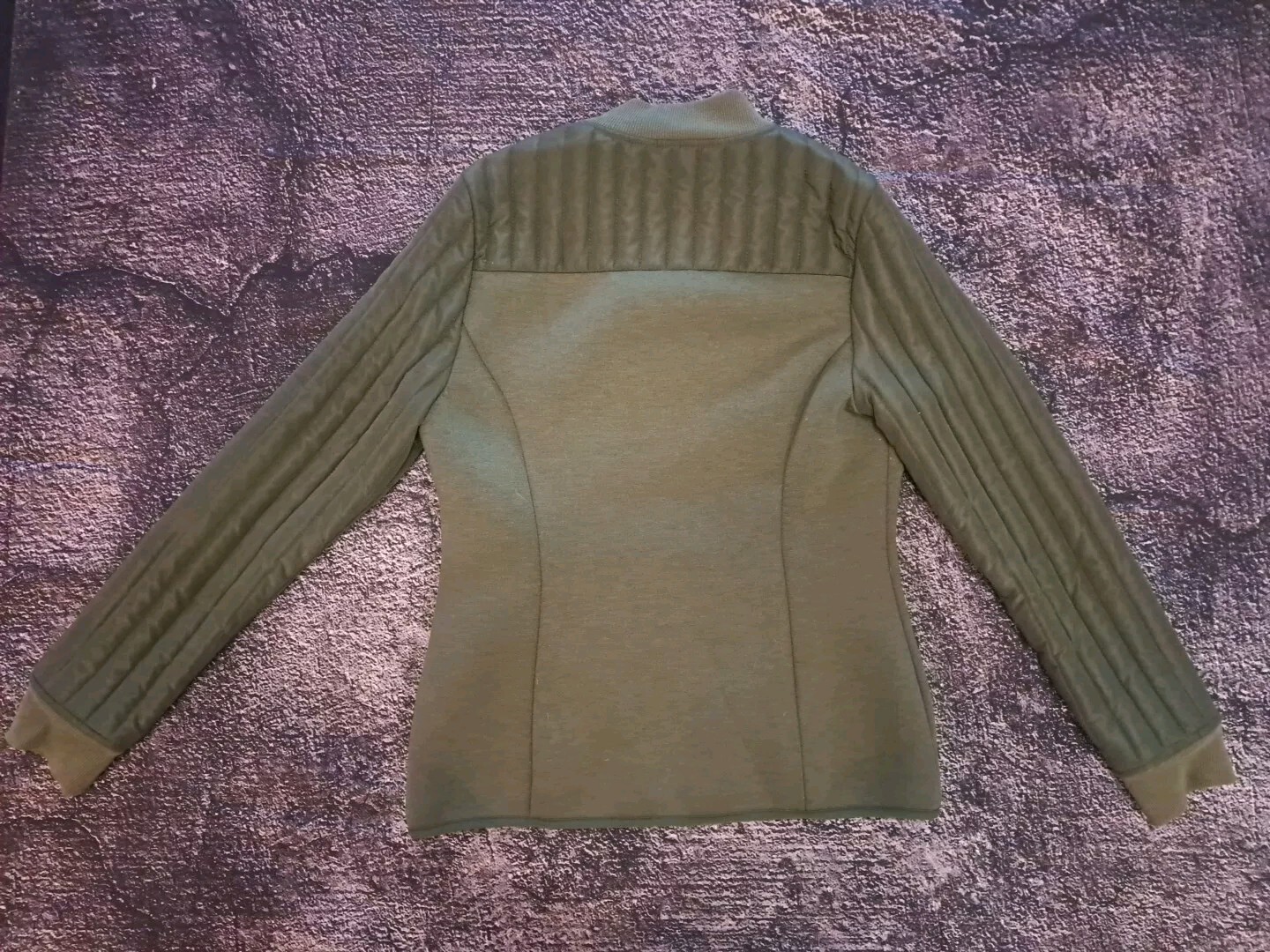 Fabletics Jacket Womans Medium Green Quilted Fron… - image 5