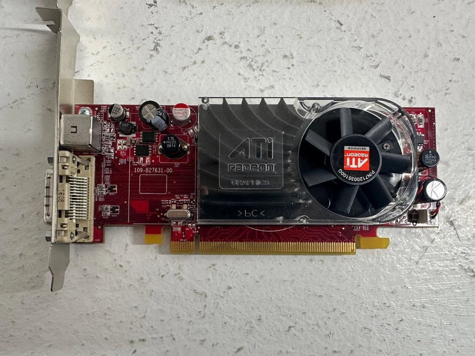 Pair of AMD ATI Radeon B276 HD2400 Video Cards S-Video w/ Dual DVI Adapter - Image 2 of 4