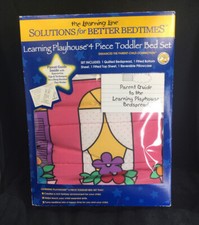 Toddler Bed Sheet Blanket Better Bedtimes Quilted 4 Piece SET Learning Playhouse