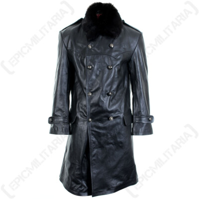 Officer Coat – Black Mil-Tec officer leather coat - Black - Buy Online - MILITARY Shop