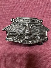 Vintage 1976 Special Edition - Ithaca Gun Firearm Pewter Belt Buckle