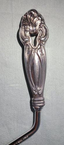 Antique Art Nouveau silverplate iris handle cake breaker, blade made in England - Picture 2 of 12