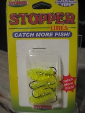 3 K & E Stopper Lures 1.25" Cat Hook Worms - Soft Catfish Dip Bait Ball - Chart