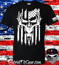 t-shirt,Hunting,Deer Hunting,Country Life,Bow Hunting,Buck Skull,Custom t-shirt