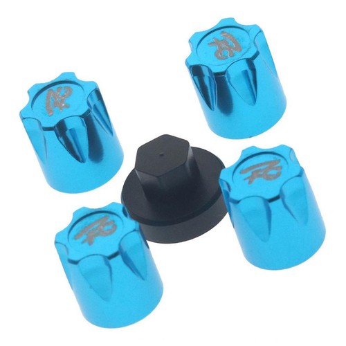 4X Aluminum Alloy RC Car Wheel Rim Center Caps M4 Nut for Axial 1:10 RC Car TRX4 - Picture 9 of 16