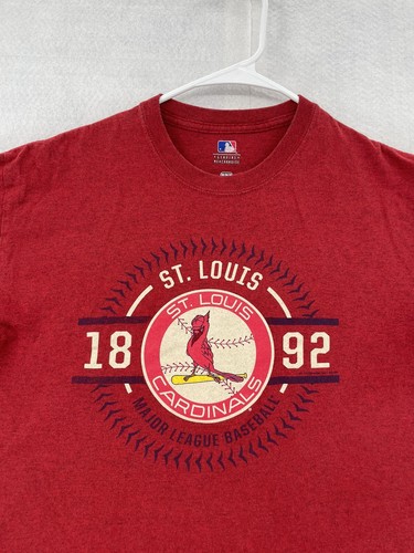 St Louis Cardinals Shirt Adult Medium Red Short Sleeve Tee MLB Baseball Men - Picture 2 of 7