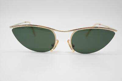 #ad Vintage Sunglasses Cutler And Gross Of London Vintage Gold Half Rim Sunglasses $188.40