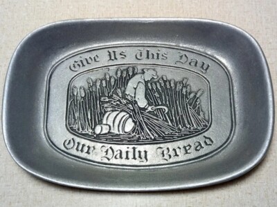 Country Ware Wilton Give Us This Day Our Daily Bread Tray Dish Plate Made In USA