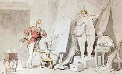 Rowlandson Thomas Eine Studie im Leben Zeichnung A4 Fotodruck