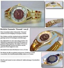 Jacques Cantani  Damenuhr PASSADE JC780 Edelstahl vergoldet Zifferblatt Perlmutt