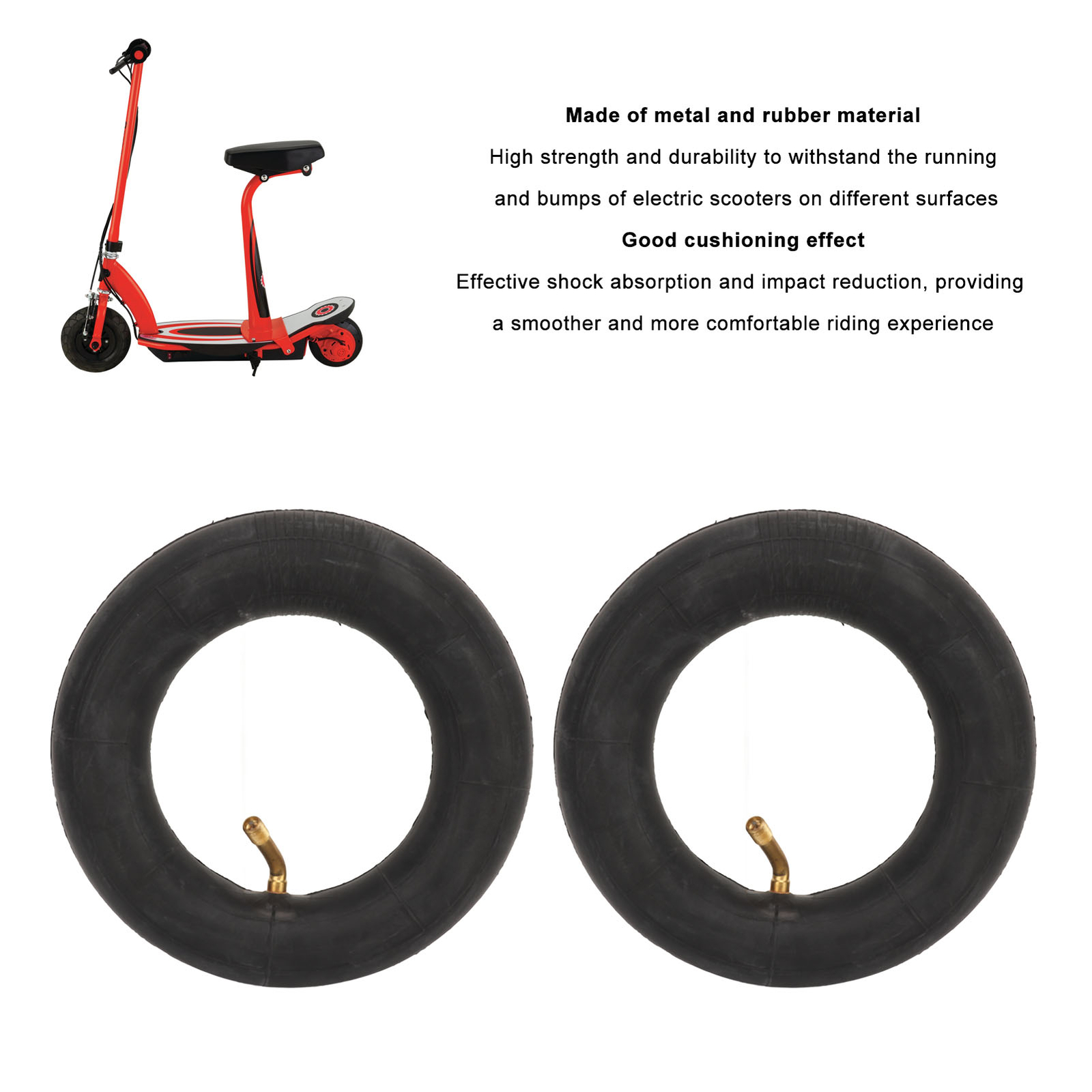 Car 2PCS Scooter Inner Tube 200 X 50 Good Damping Effect Inner Tire For