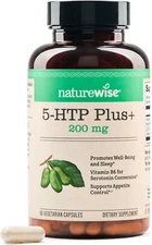 NatureWise 5-HTP 200Mg, w/ Vitamin B6, Mood Support Supplement Natural Sleep Aid