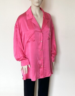 MARINA RINALDI by MAX MARA, 100% SILK Shirt, Plus Size 25 MR, 16W, 46 DE, 54 IT