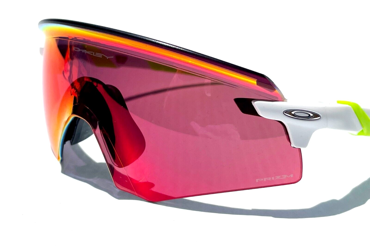 NEW Oakley ENCODER Matte White Lime Green PRIZM Field Ruby NEW Oakley ENCODER Matte White Lime Green PRIZM Field Ruby